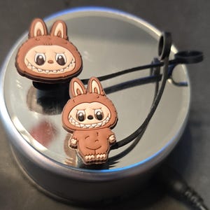 Cute Silicone Straw Covers Mini Character Drink Toppers