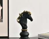 Chess Pieces Decorative Set, Knight, King, Queen, Table Game Collection