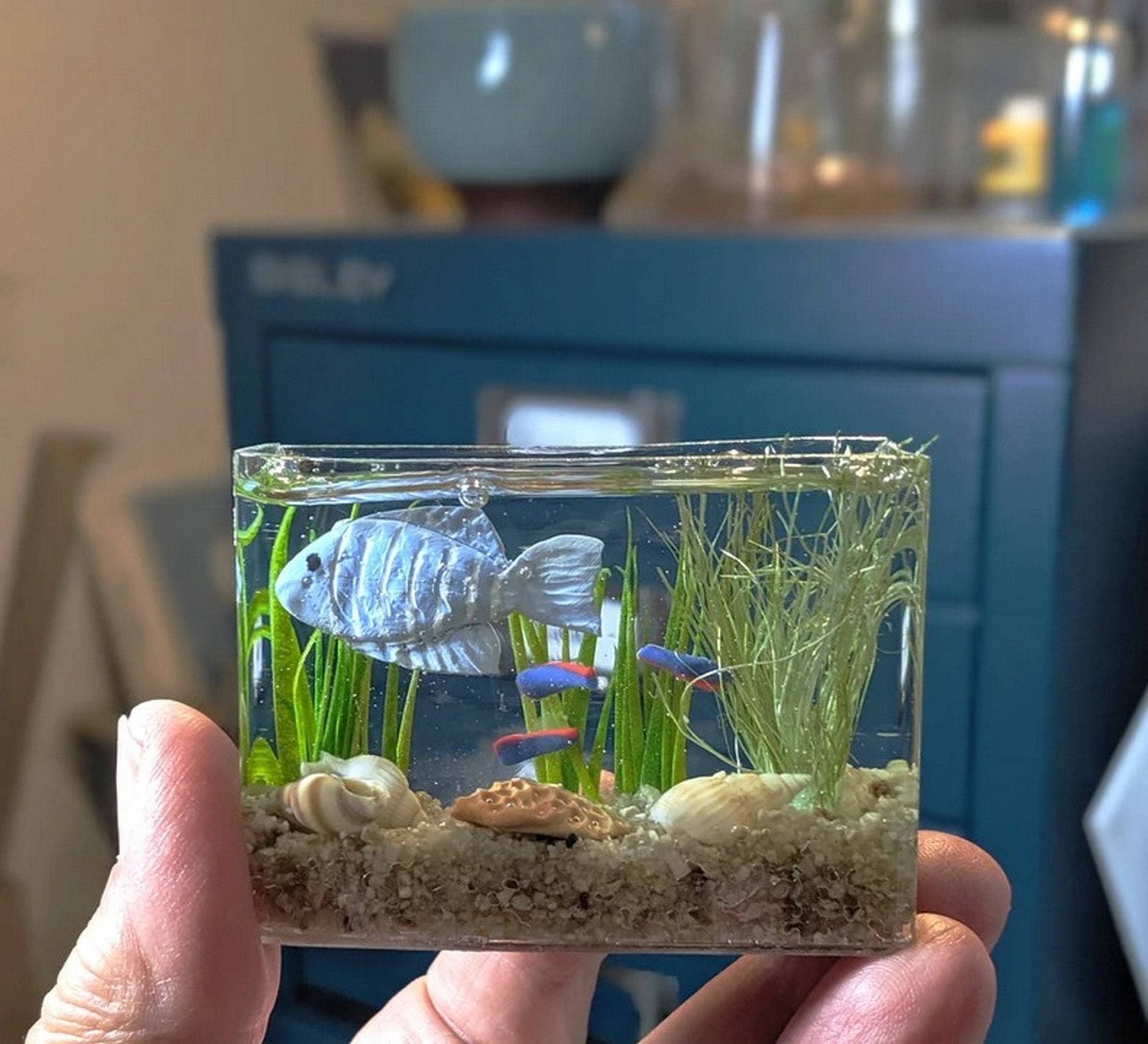 Miniature Aquarium Toy Handmade Polymer Clay Resin Fish and - Etsy
