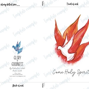 Dove and Fire Confirmation Card: Catholic Sacrament Card (digital ...