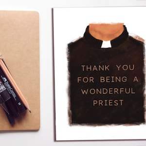Tarjeta de agradecimiento para sacerdotes imprimible / Tarjeta de aniversario para sacerdotes / Tarjeta para sacerdotes / Tarjeta de retiro para sacerdotes / Tarjeta de despedida para sacerdotes / Descarga digital