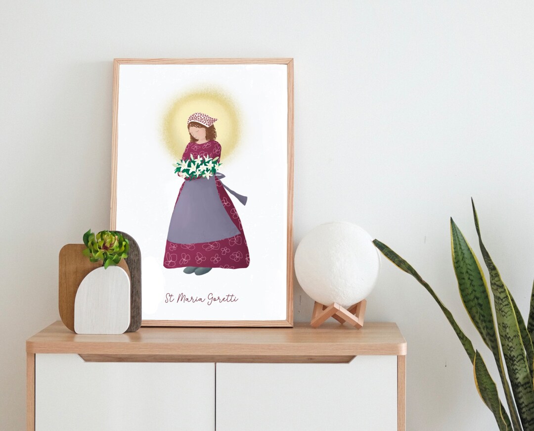St Maria Goretti Art Print: Catholic Confirmation Gift (digital ...