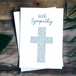 Religiöse Beileid Karte zum Ausdrucken | Christian Mit Beileid Karte mit Kreuz Digital Download | Trauer Karte | Beileid Karte zum ausdrucken