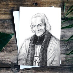 St John Vianney Card Printable | Patron Saint of Priests Card | Priest Thank You Card | Priest Retirement Gift Card | Parish Priest card