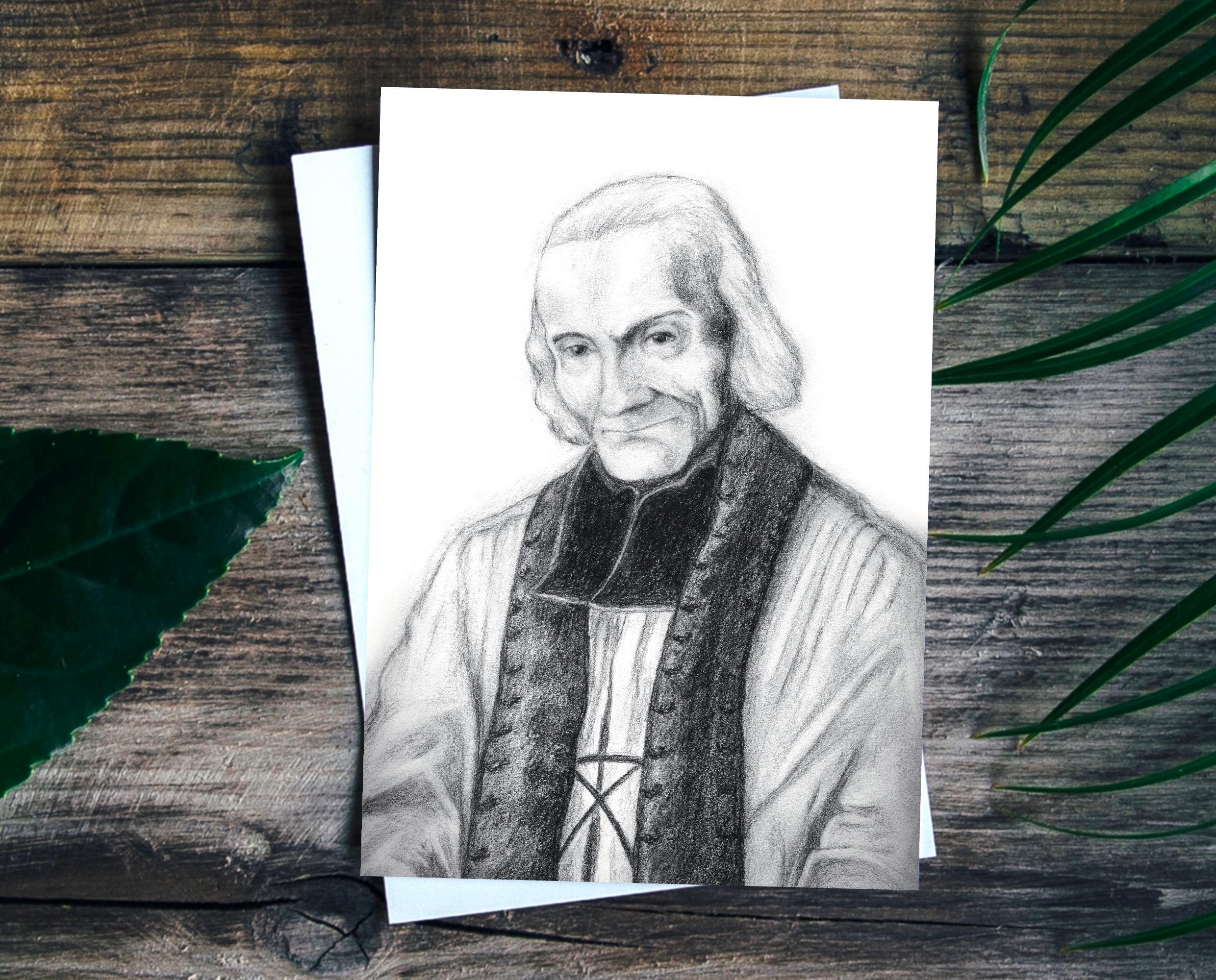 St John Vianney Card Printable Birthday Card for Priest Patron Saint of ...