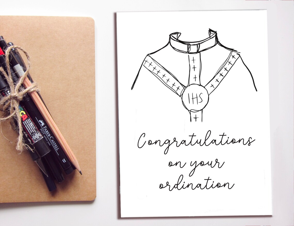 Priest Ordination Card Printable | Digital Download Priests Card ...