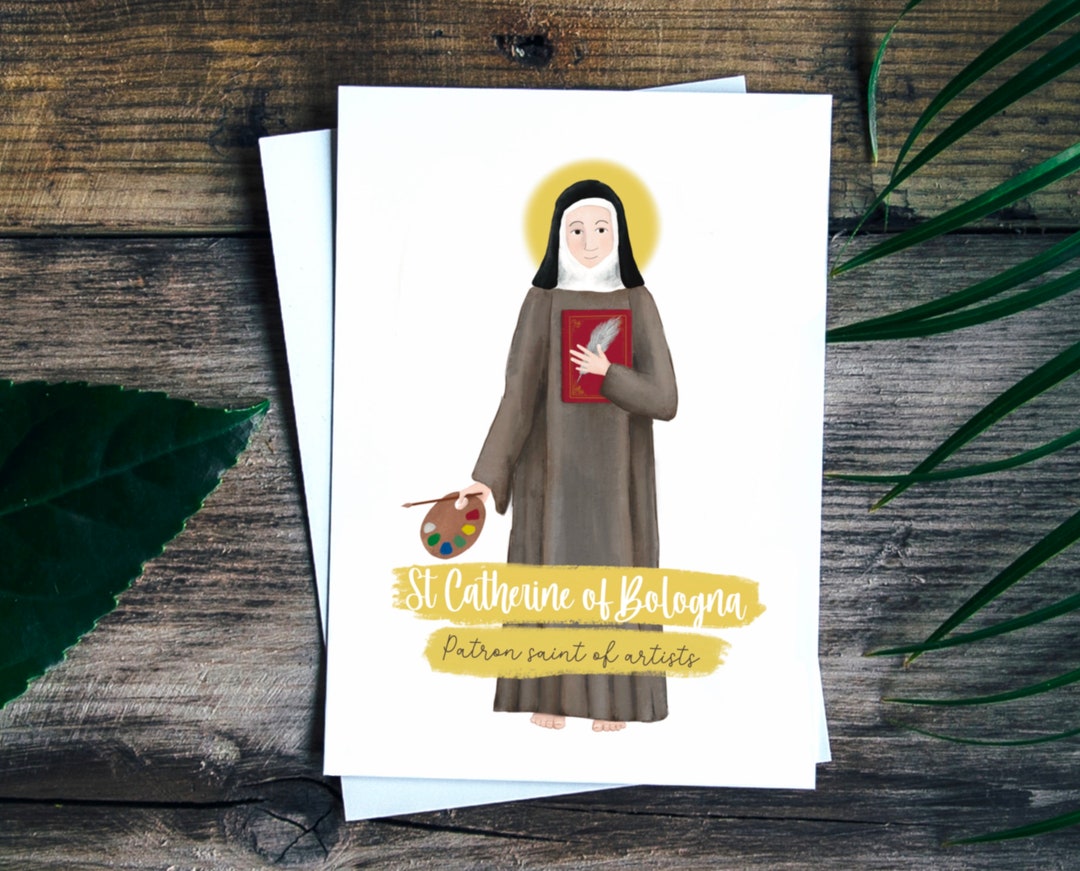 St Catherine of Bologna Greeting Card: Patron Saint of Artists (digital ...