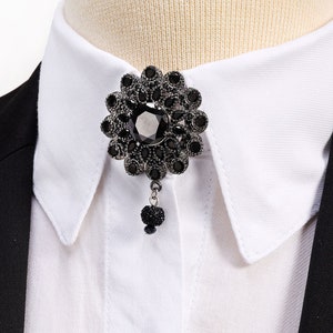 Silver Handmade Shirt Button Cover Brooch, Button Pin, Shirt Jewelry for Women, Collar Brooch
