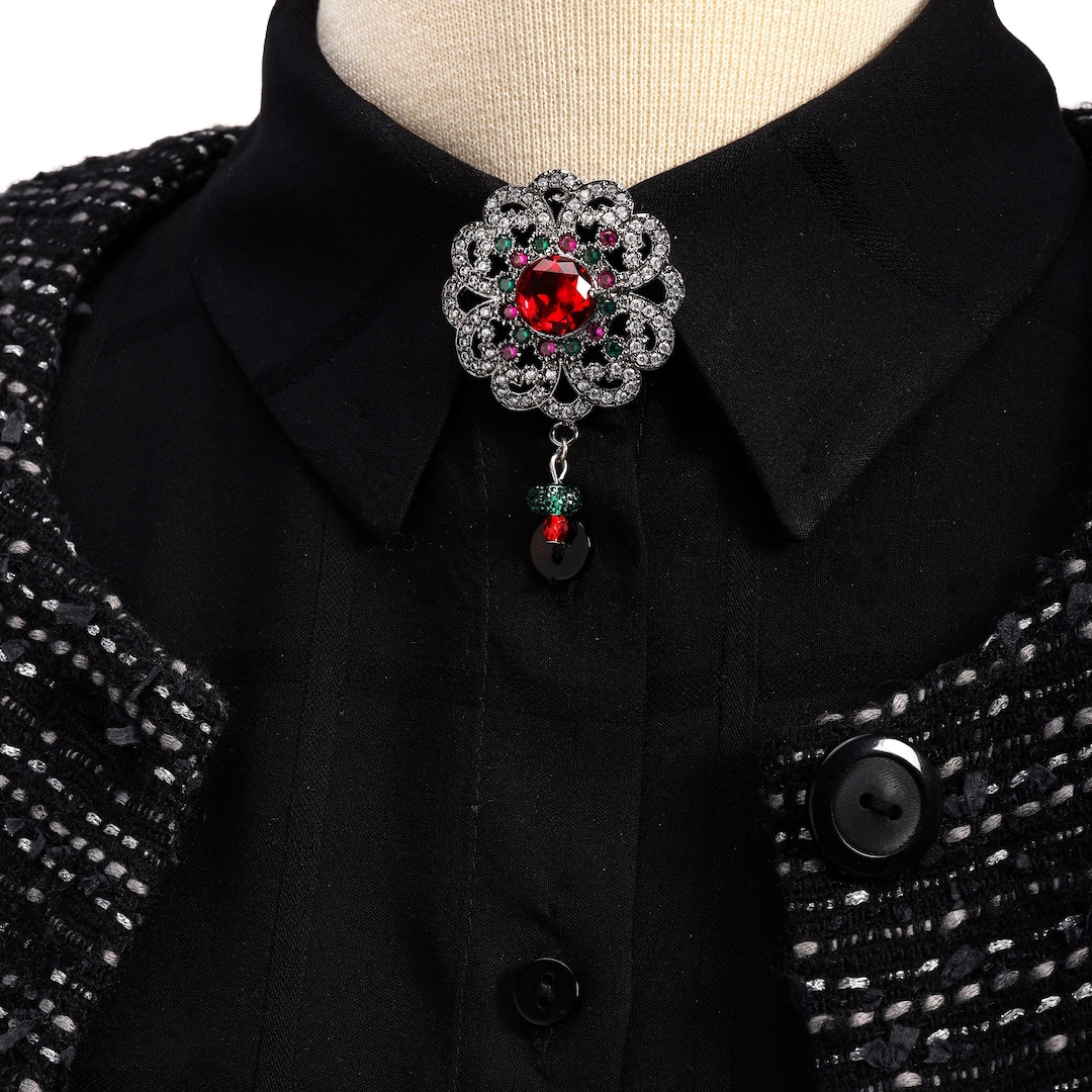 Silver Handmade Shirt Button Cover Brooch Button Pin Shirt Etsy