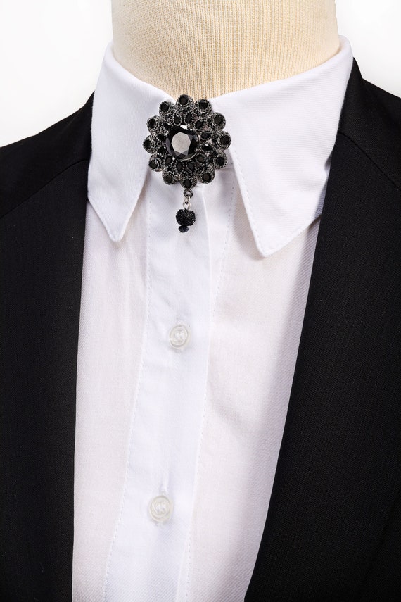 Silver Handmade Shirt Button Cover Brooch, Button Pin, Shirt Jewelry for  Women, Collar Brooch 