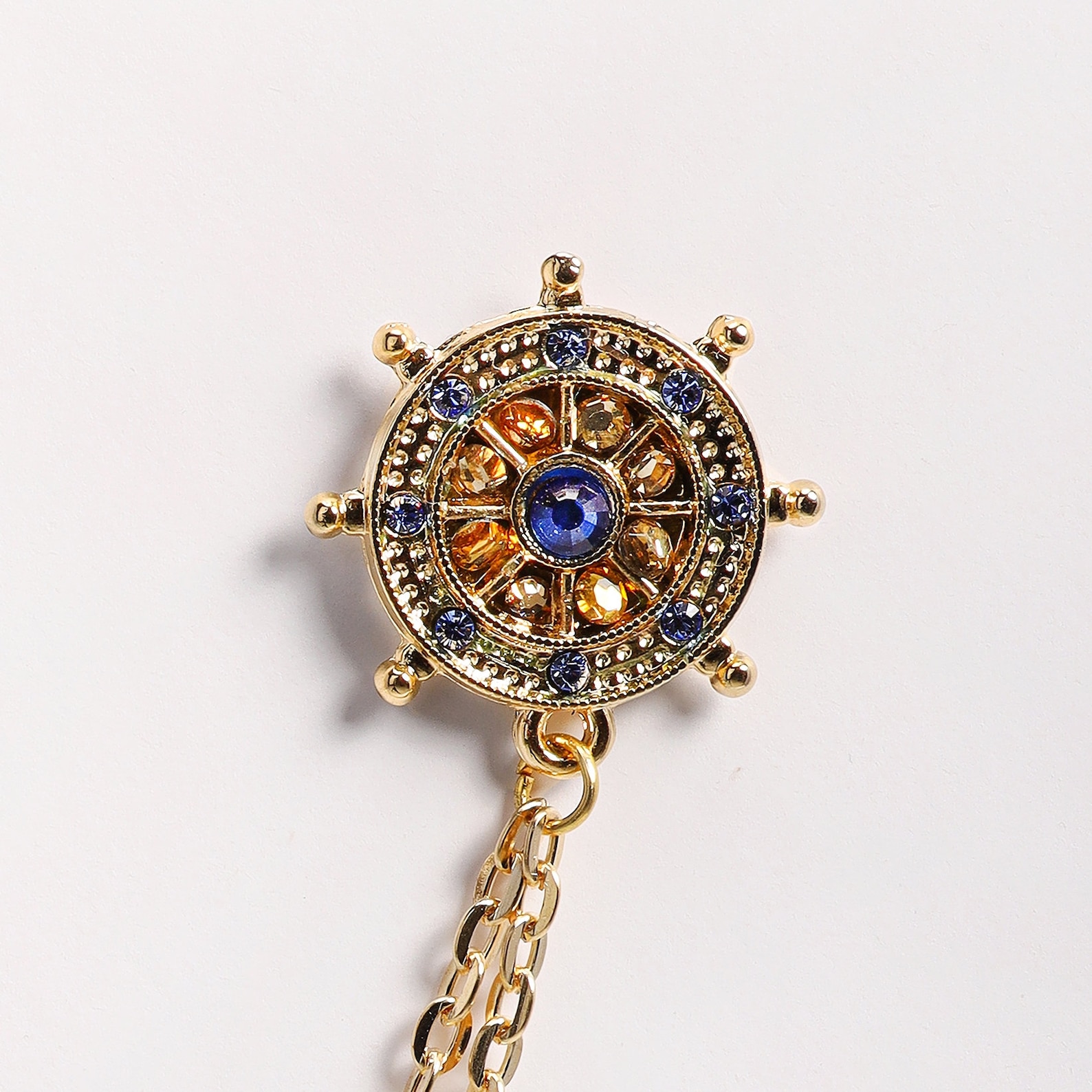 Gold Anchor Rudder Shirt Collar Chain Brooch Collar Clip - Etsy