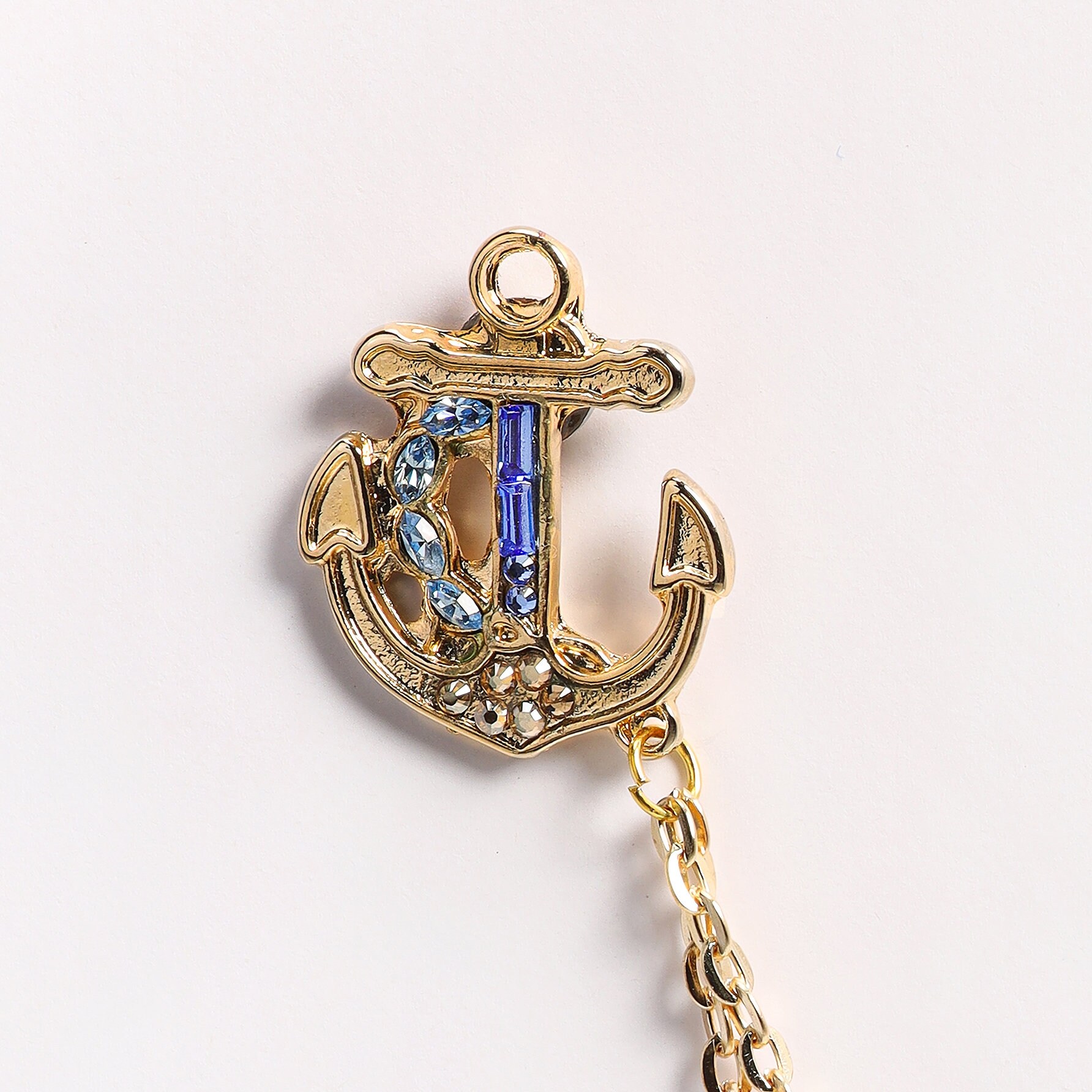 Gold Anchor Rudder Shirt Collar Chain Brooch Collar Clip - Etsy
