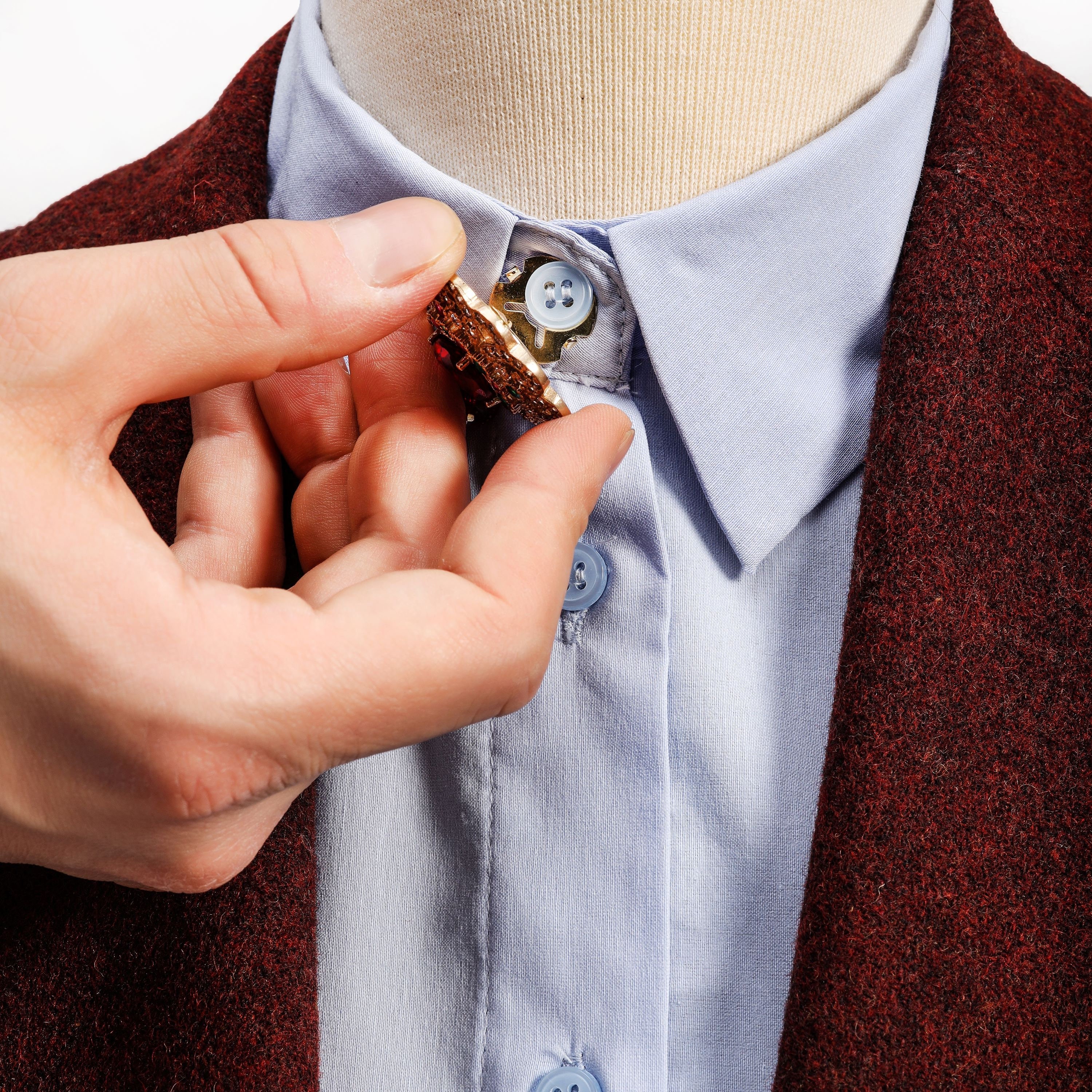Copri Bottoni Per Camicia In Madreperla E Argento Placcato - Uomo, Eleganti