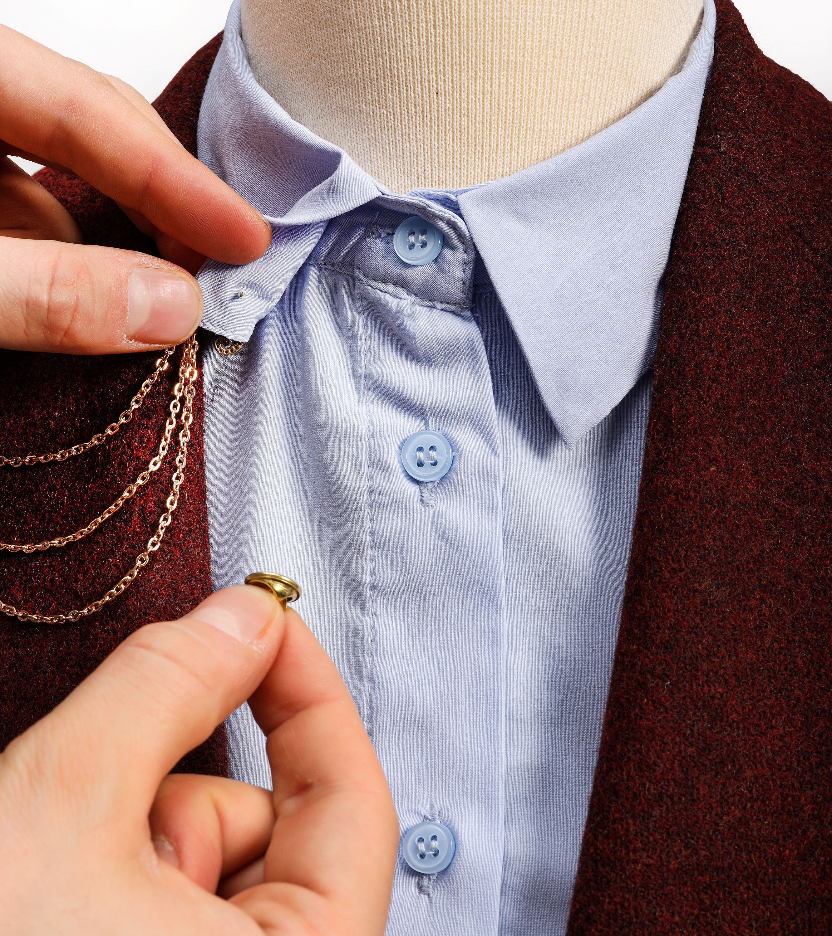 4 Pièces Broche Épinglette Chaîne Couronne Broche Costume