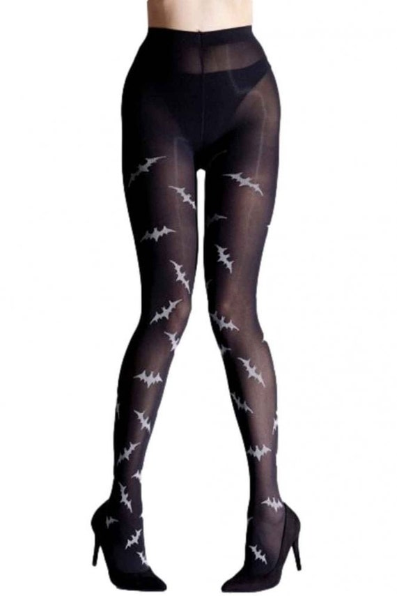 Halloween Bat Design Tights Fancy Dress Costume Tights Pretty Polly Bat Tights Etsy