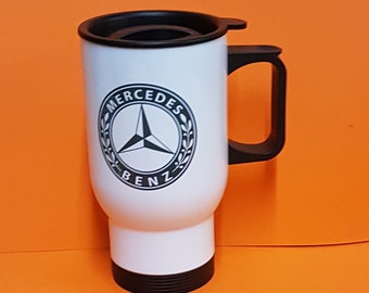 Thermal Insulated Tea/Coffee mug Car Badge Mercedes Benz