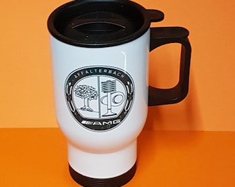 Thermisch geïsoleerde autobadge 14 oz theekoffie reismok