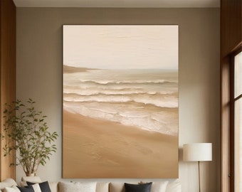 Original Seascape oil Painting On Canvas, Modern Ocean Painting,Custom Abstract Landscape Art,Original Abstract Ocean Painting,Boho Wall Art