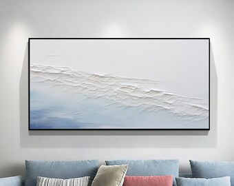 Original Blue Sea Abstract Painting Abstract Acrylic Seascape Painting Sea Landscape Knife Painting Sea Landscape Painting Minimalist Decor