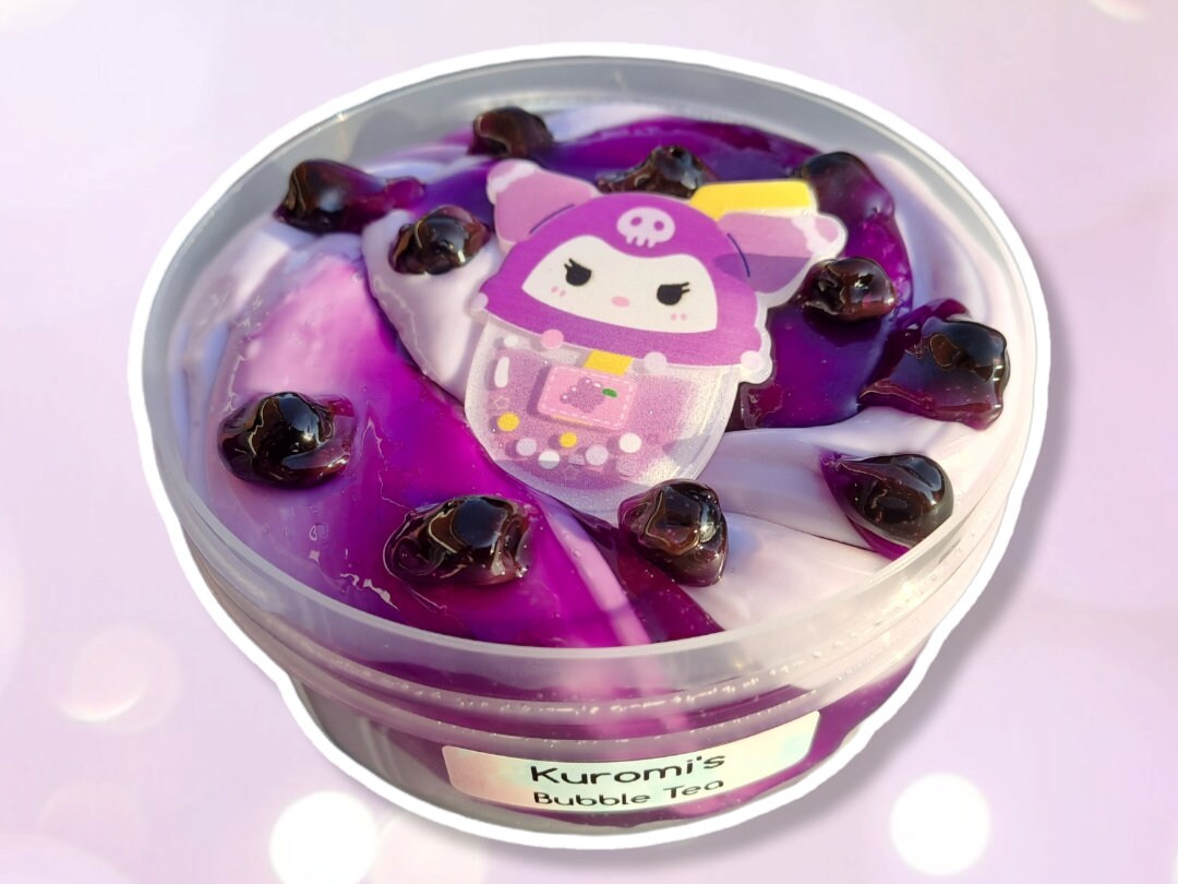 Kuromi's Bubble Tea Thick and Glossy DIY Slime Scented Etsy UK
