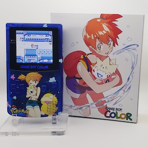 Misty Game Boy Color - Laminerad OLED-bakgrundsbelyst skärm, nya knappar på högtalarhöljet, renoverad original GBC