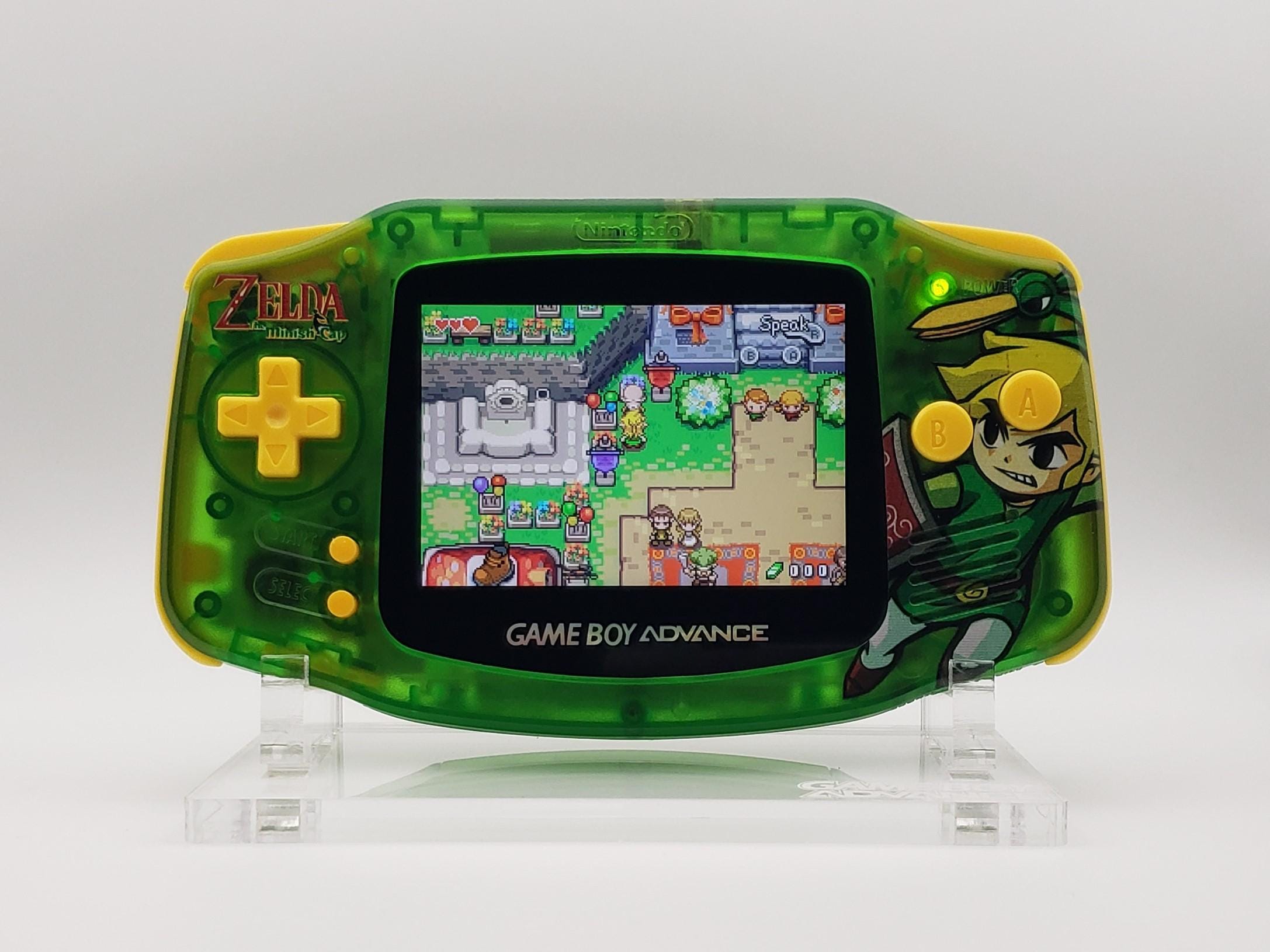 Zelda Minish Cap Game Boy Advance - Laminated IPS Backlit Screen