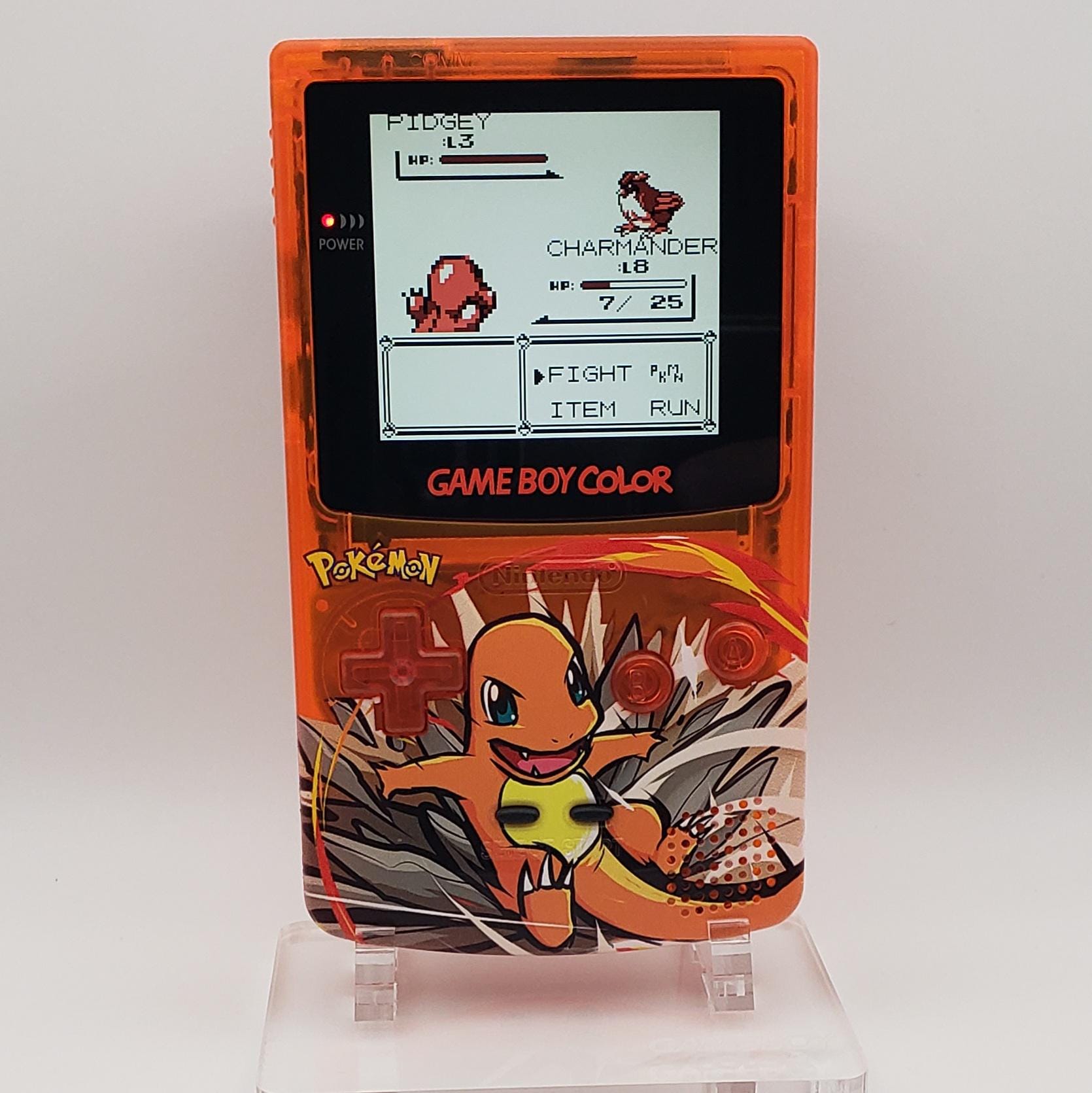 Charmander Game Boy Color - Laminated OLED Backlit Screen, New Speaker ...