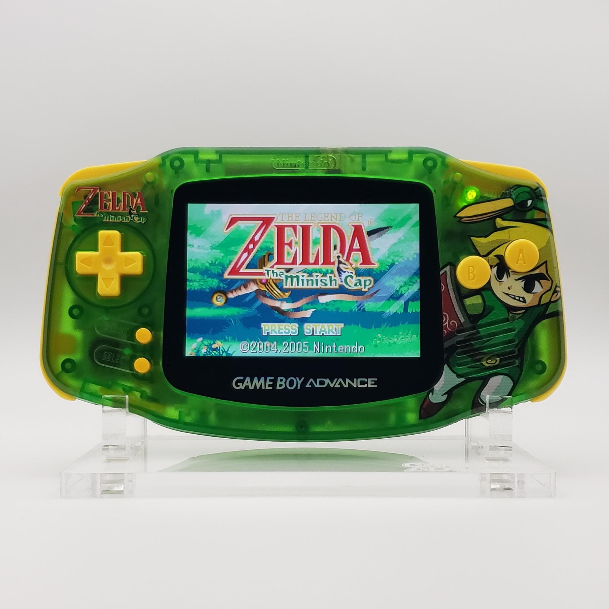 Zelda Minish Cap Game Boy Advance - Laminated IPS Backlit Screen