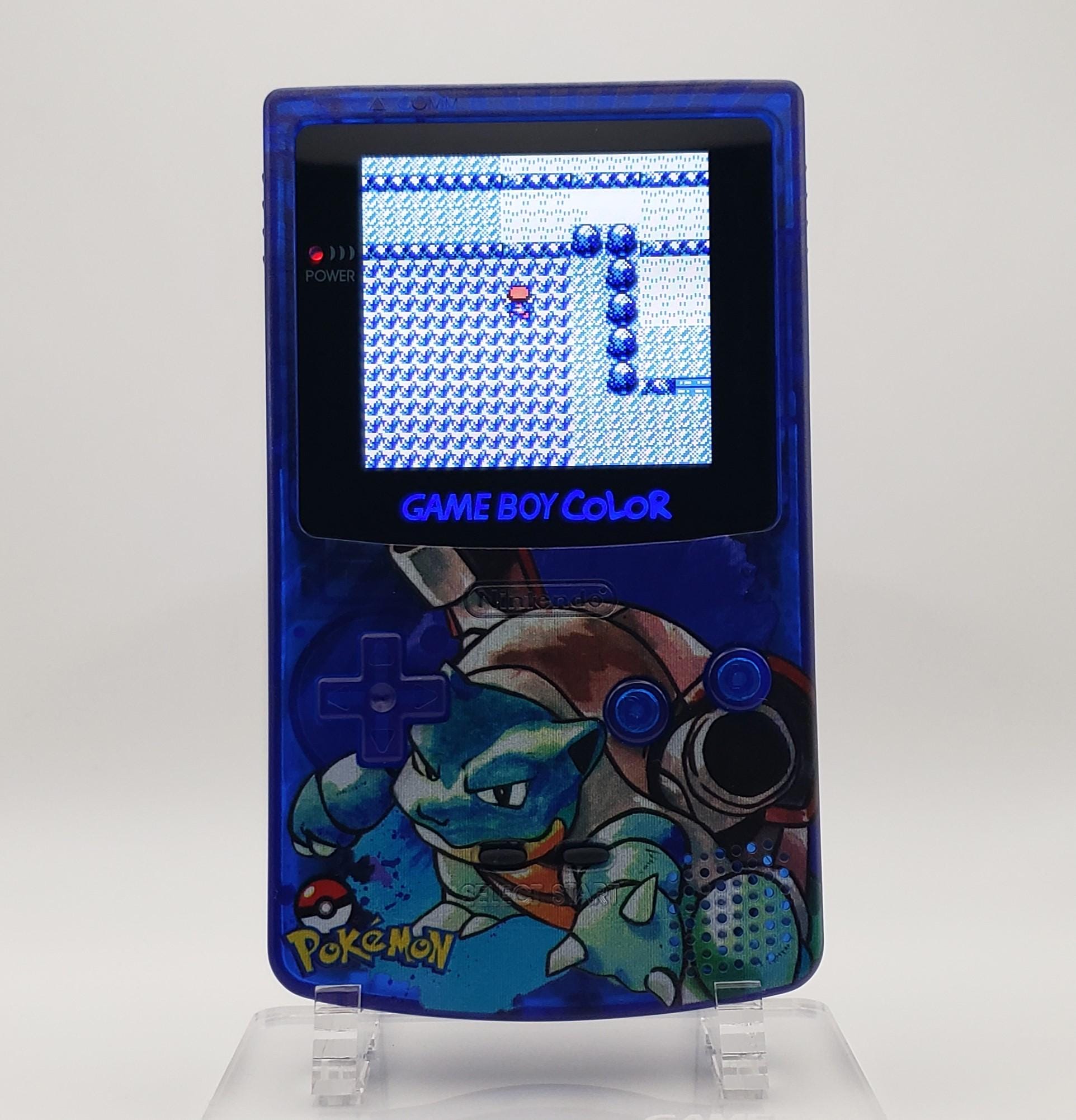 Blastoise Game Boy Color - Laminated OLED Backlit Screen, New Speaker ...