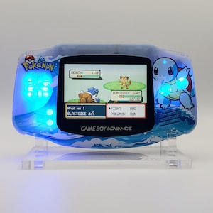 Squirtle Game Boy Advance, tactiele en led-knoppen, IPS-scherm met achtergrondverlichting
