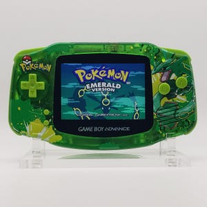 Rayquaza Game Boy Advance - Laminated IPS Backlit Screen by Funnyplaying, New Speaker Shell Buttons, Refurbished Original GBA