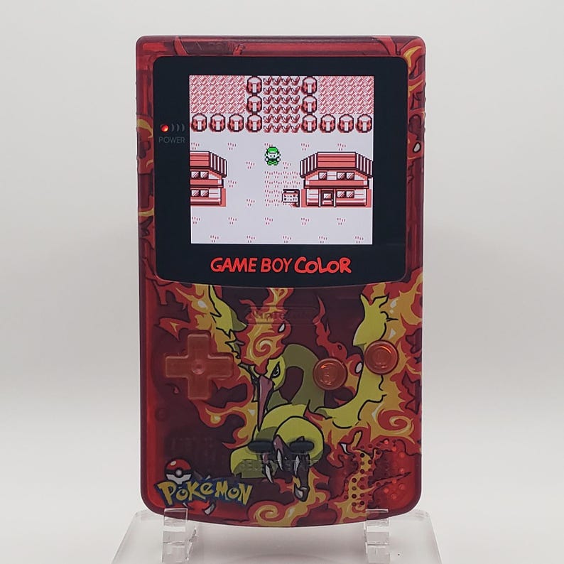 Moltres Game Boy Color - Laminated OLED Backlit Screen, New Speaker ...