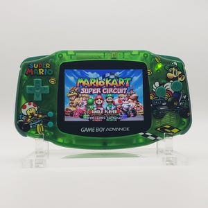 Luigi Game Boy Advance - Laminated IPS Backlit Screen by Funnyplaying, New Speaker, Shell, Buttons, Refurbished Original GBA