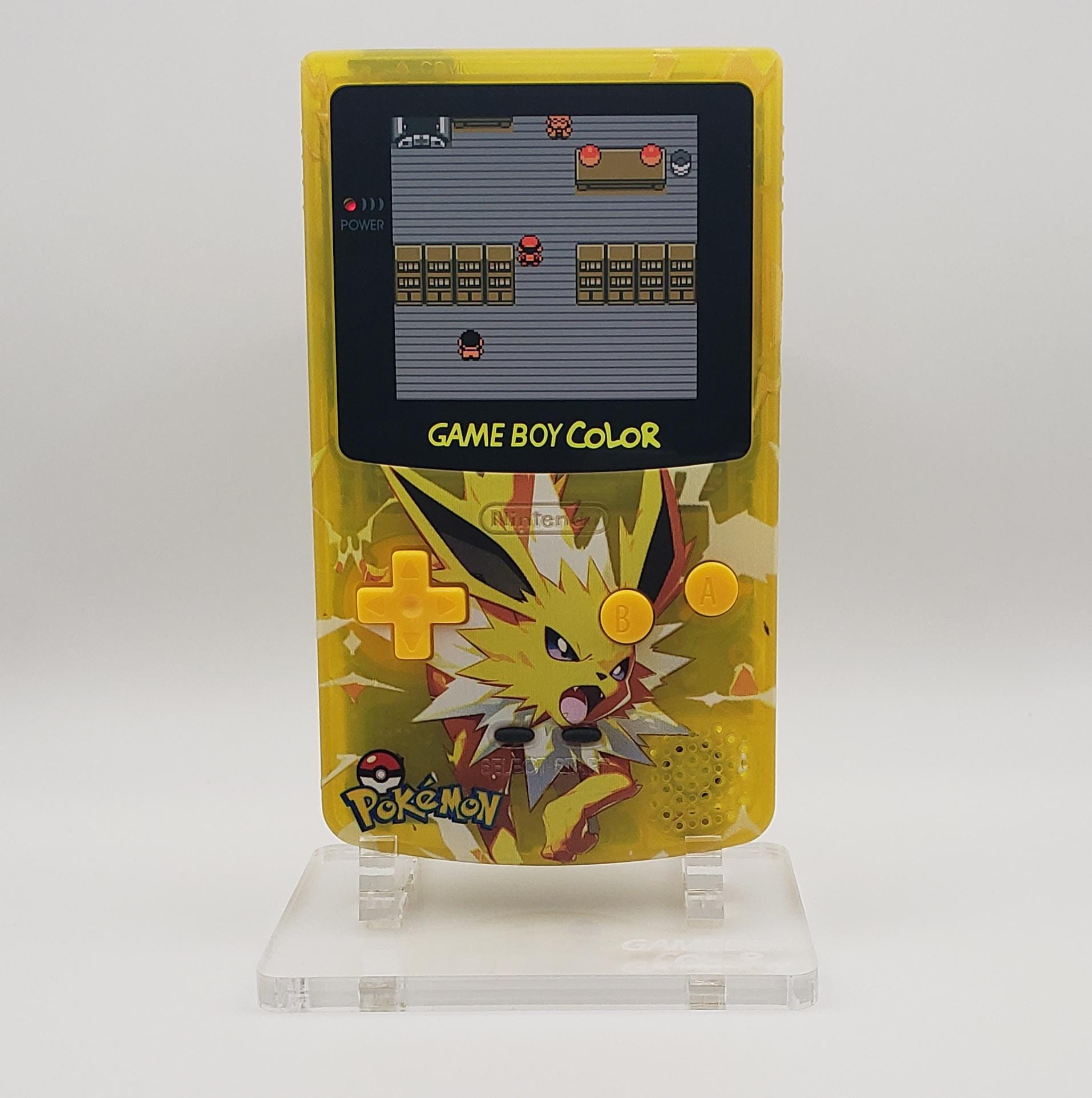 Jolteon Game Boy Color - Laminated OLED Backlit Screen, New Speaker ...