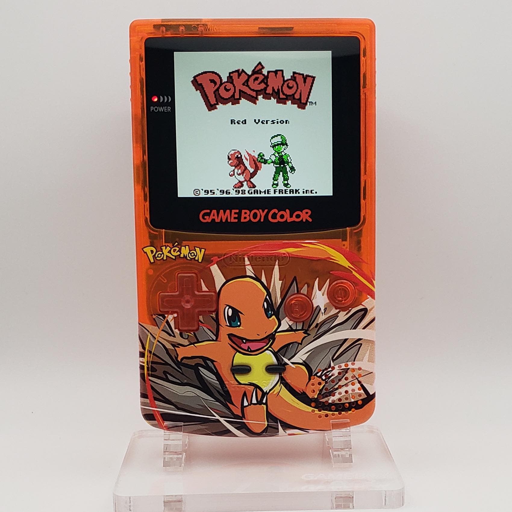 Charmander Game Boy Color - Laminated OLED Backlit Screen, New Speaker ...