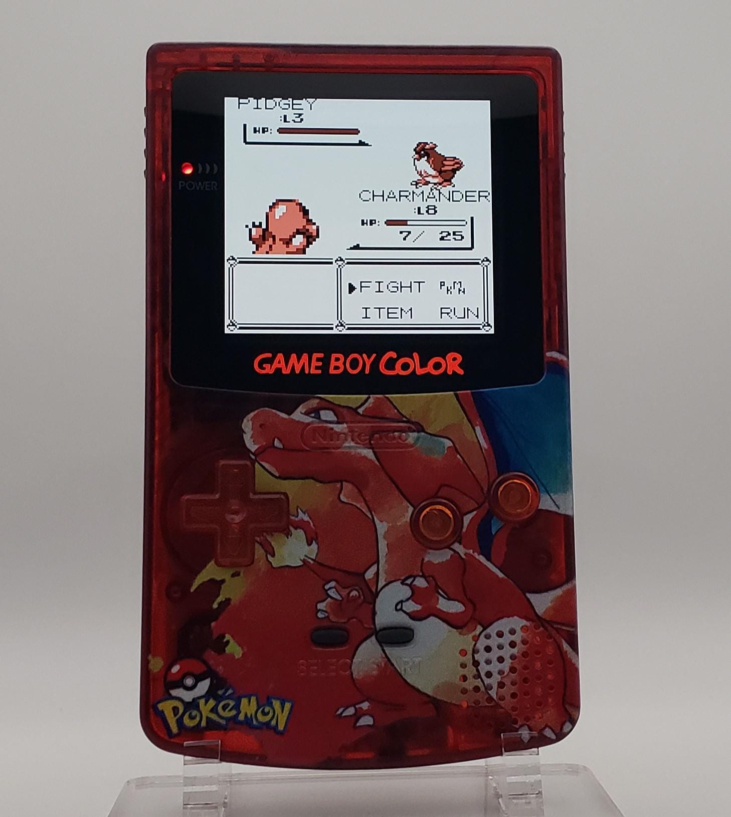 Charizard Game Boy Color - Laminated OLED Backlit Screen, New Speaker ...