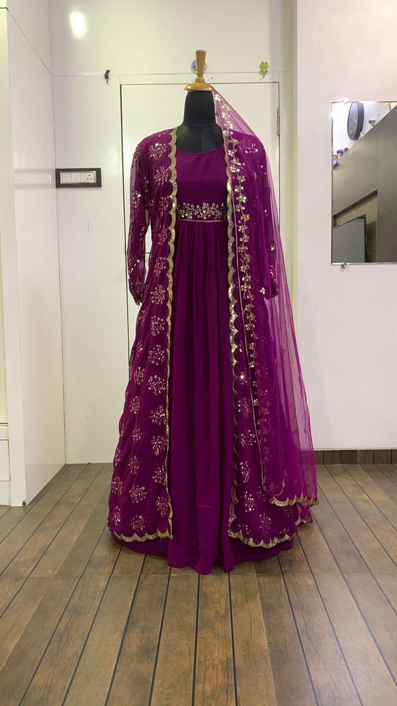 BEAUTIFUL RAYON GOWN WITH KOTI