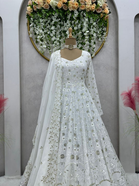 Heavy Net Gown Dress - Evilato Ab khwahish puri karega India