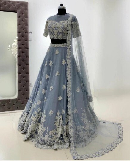 net lehenga blouse
