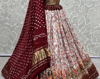 Abbigliamento da sposa Lehenga Choli in cotone marrone con lavoro Zari e Dupatta per le donne, Designer Heavy Lehenga Choli, Matrimonio Lehenga Choli