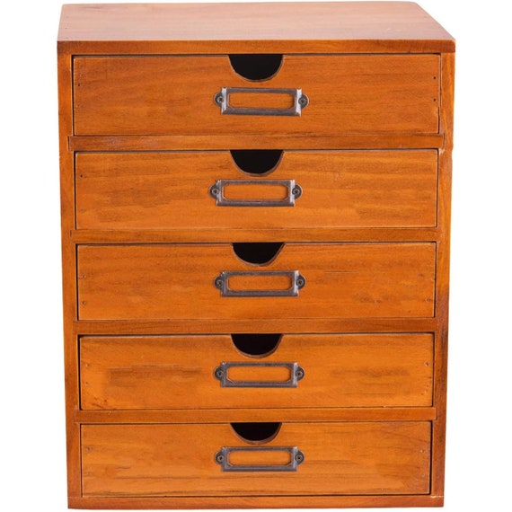 5drawer Desk Organizer Home Office Desk Organizers and Etsy