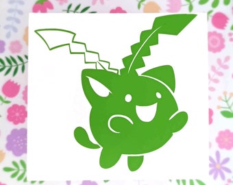 Hoppip Vinyl Decal | Custom Colour & Size | Grass FlyingType Sticker | Johto Sticker | Retro Anime Sticker | Retro Game Sticker | Bottle