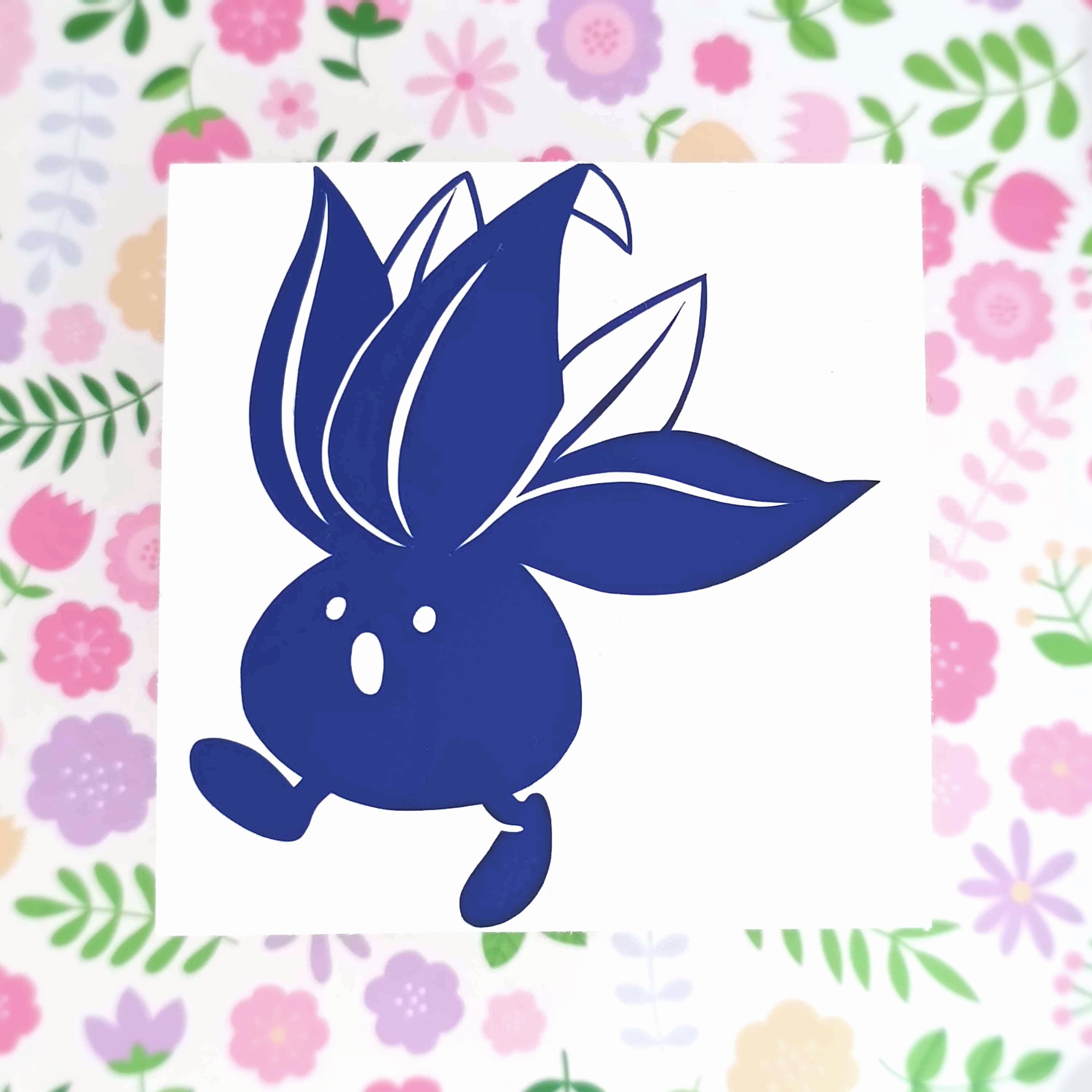 Oddish Vinyl Decal | Custom Colour & Size | Grass Poison Type Sticker | Kanto Sticker | Retro Anime Sticker | Retro Game Sticker | Bottle