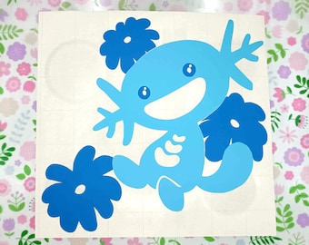 Wooper Vinyl Decal | Shiny Vinyl Decal | Water Ground Type Sticker | Johto Sticker | Retro Anime Sticker | Retro Game Sticker