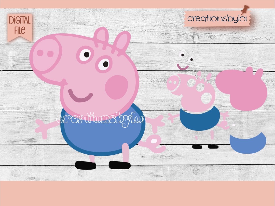 George Pig Svg Layered SVG PNG Layered for Cricut and - Etsy