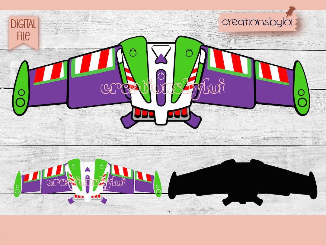 Buzz Lightyear Wings Svg, Layered SVG PNG Layered for Cricut and