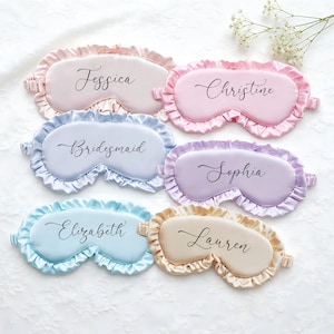 Custom Name sleep mask,Personalized Satin Eye Mask, Bridesmaid Gfit Proposal, elastic band, popular eye mask, Birthday Wedding Party Idea image 1