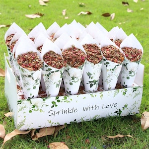 Green Leaf Hochzeit Konfetti Kegelhalter-Konfetti Kegelständer Tabletts mit 20 Löchern oder 30 Löchern für die Hochzeitsfeier Dekor