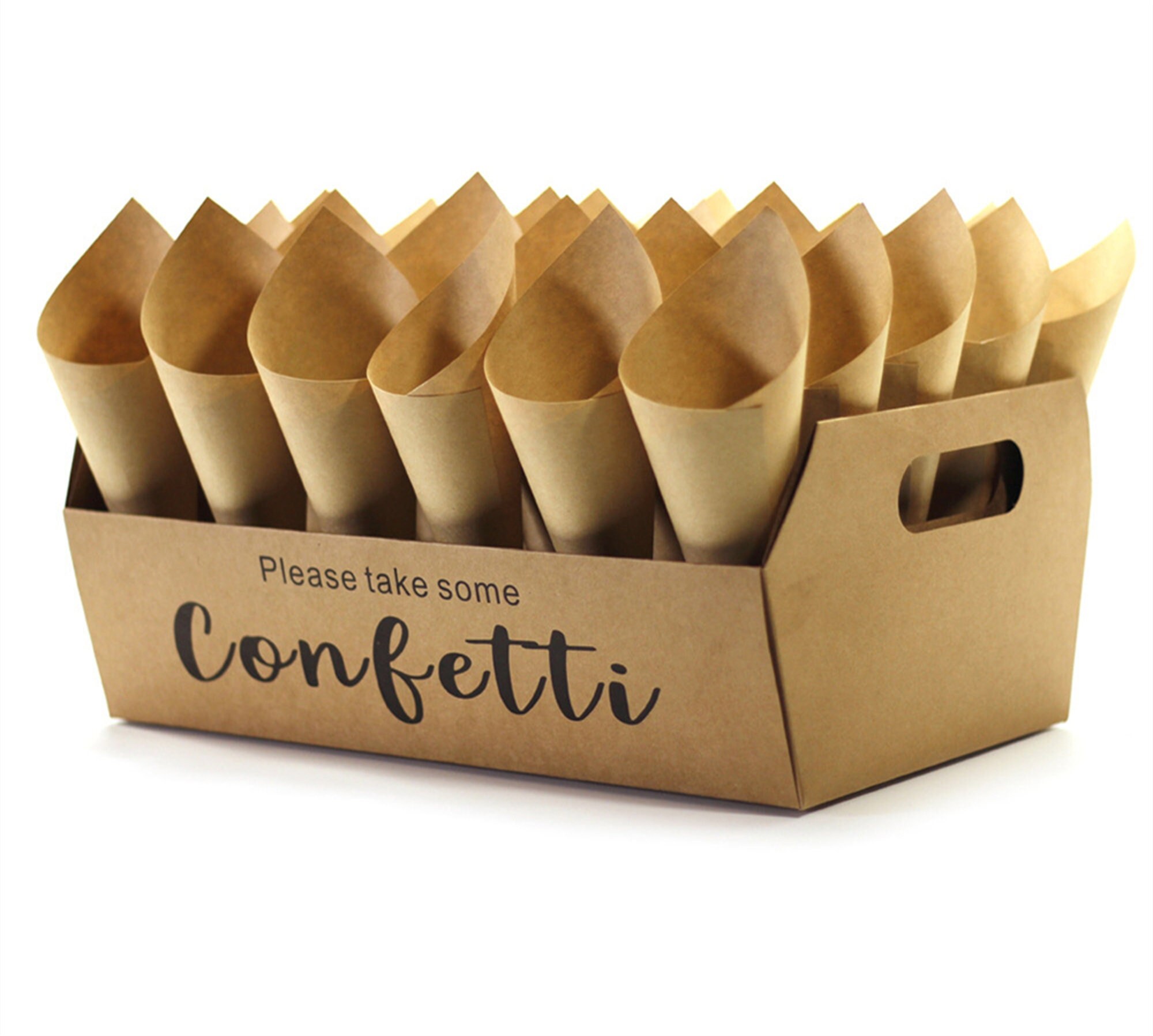 Wedding Confetti Cone Holderwhite & Kraft Confetti Cone Stand Trays Holdersflower Petal Cone