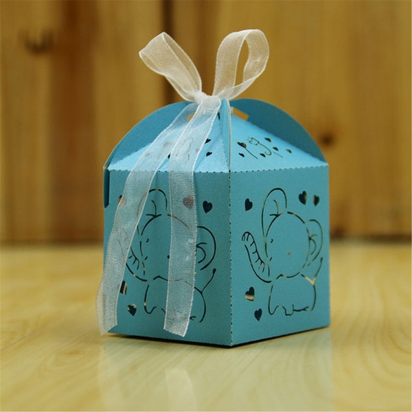 Cajas de dulces de elefante ahuecadas-Cajas de regalos para fiestas lindas/Cajas de regalos/Cajas de golosinas-Decoraciones de fiestas